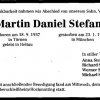 Stefani Martin Daniel 1937-1999 Todesanzeige